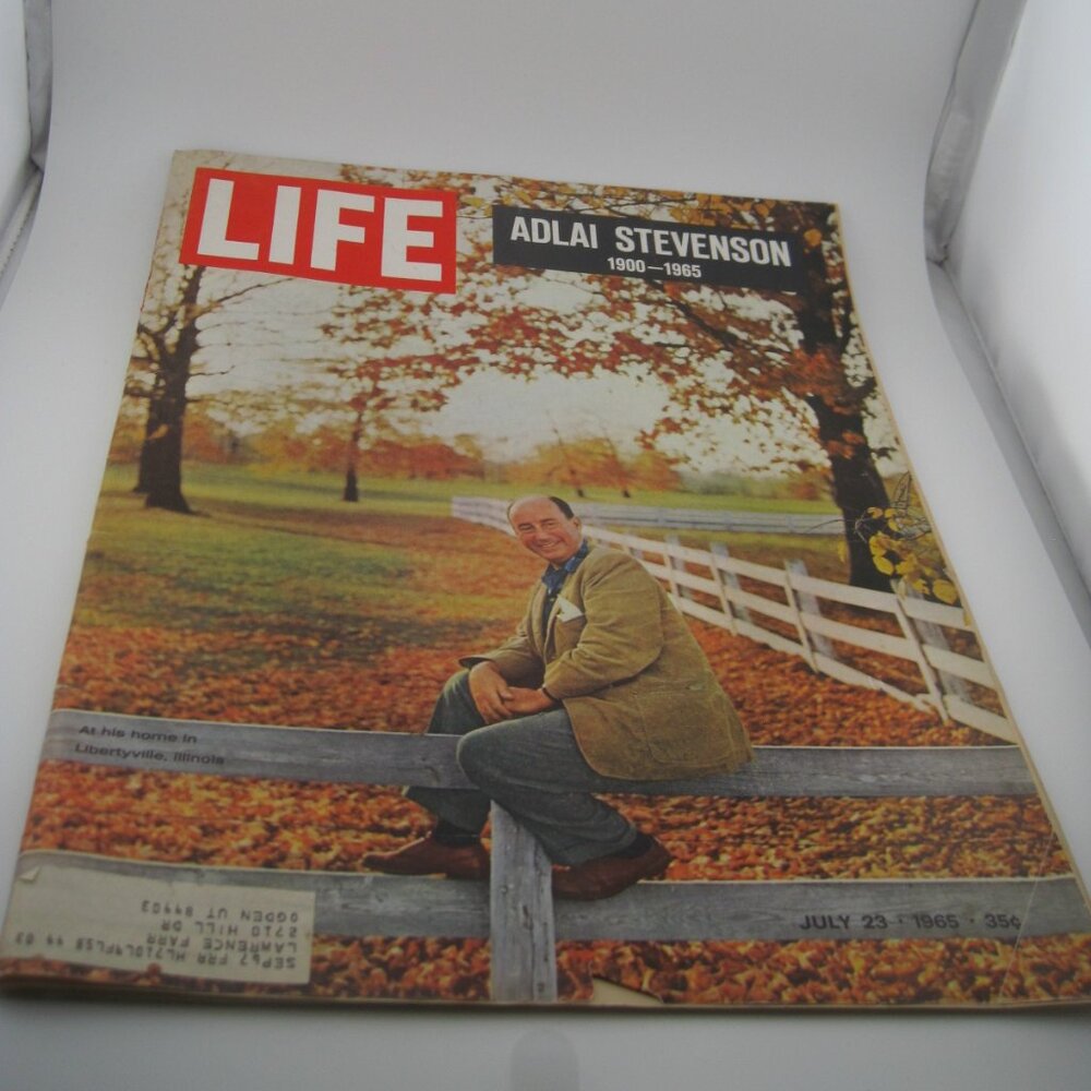 Life Magazine Adlai Stevenson 1900-1965 July 23 1965 Illustrated Vintage